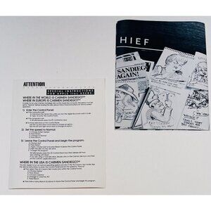 VTG Apple IIGS Where In The World Is Carmen Sandiego MANUAL & POSTER ONLY EUC